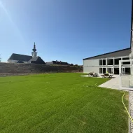 Pausenhof Ausweichquartier BildungsCampus Vorchdorf