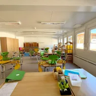 Schulklasse Ausweichquartier BildungsCampus Vorchdorf