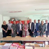 Gleichenfeier mit LH-Stv Christine Haberlander nach nur 5 Monaten Bauzeit für das Ausweichquartier
