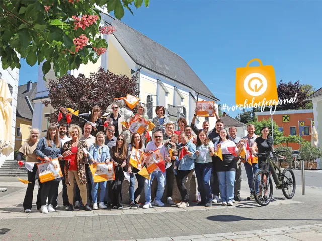 Vorchdorfer Kaufmannschaft im Ortszentrum 2025 - Werbering Vorchdorf