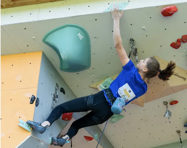 Sophie Kessler sorgte bei den Damen mit dem einzigen Top der Finalroute für Jubel.