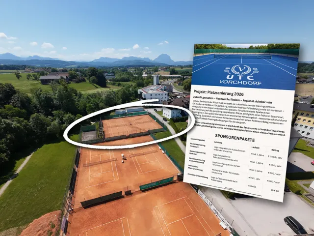 UTC Vorchdorf - Mit Sponsoring für Platzsanierung jetzt sichtbar werden und den Nachwuchs fördern