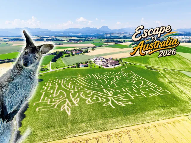 Escape to Australia - Wirt / Edt Vorchdorf Maislabyrinth