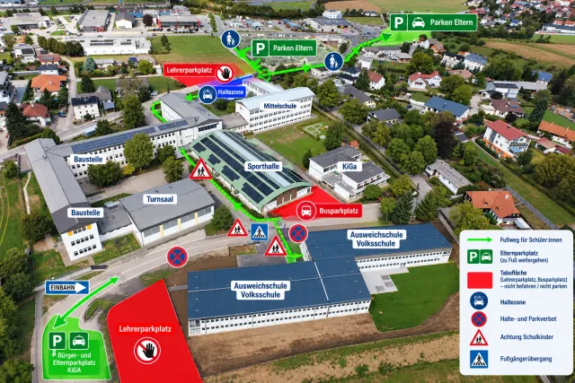 Verkehrskonzept zum Schulstart 2026/2027 mit Ausweichschule in Vorchdorf