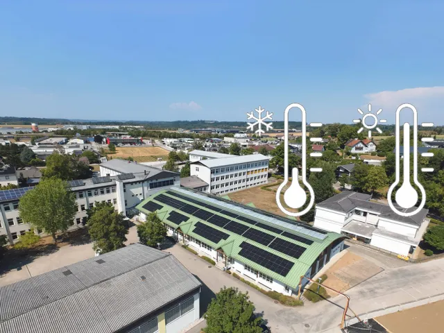 Bei der Planung BildungsCampus Vorchdorf werden Vorkehrungen zur Kühlung getroffen