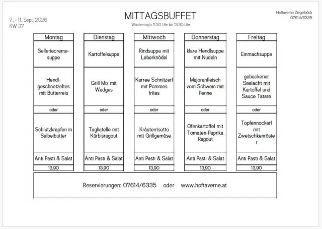 Mittagsbuffet