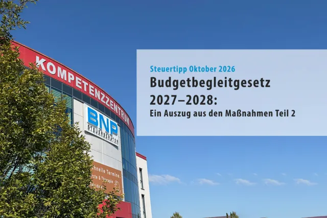 BNP-Steuertipp  - Oktober 2026